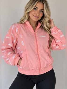Adidas Light Pink Logo Jacket